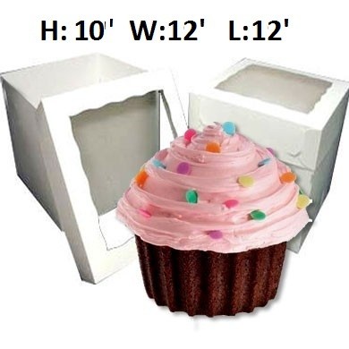 Giant Cupcake Window Box - 12" x 12" x 10" ($4.50/pc x 10 units)