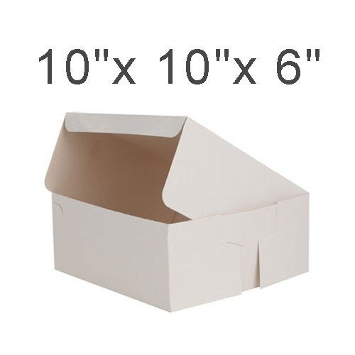 Cake Boxes - 10" x 10" x 6" ($3.00/pc x 25 units)