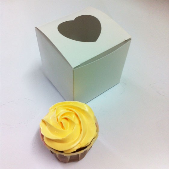 1 Cupcake Top Heart Window Box w flexi hole ($1.40/pc x 50 units)