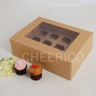 12 Kraft Cupcake Window Box ($4.25/pc x 25 units)