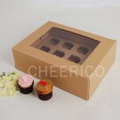 12 Kraft Brown Window MIni Cupcake Box ($3.60/pc x 25 units)